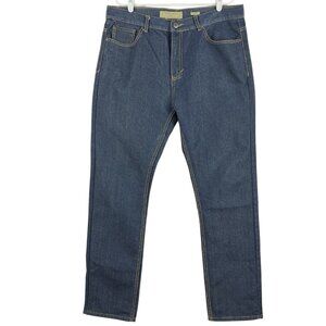 VINTAGE GENES 1891 Men's Blue Slim Denim Jeans Size 38x32 Mid Rise Non Stretch